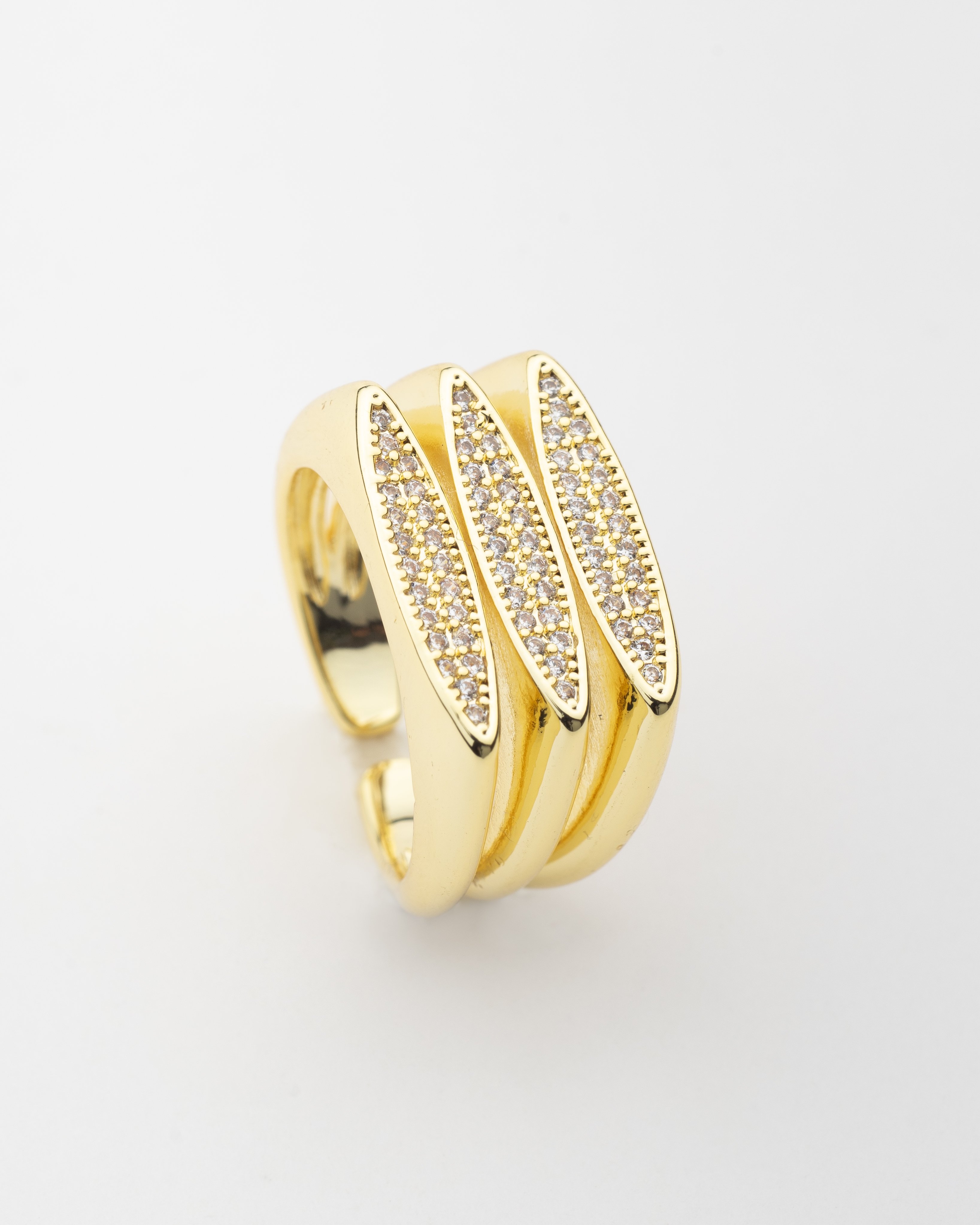 Üçlü Model Gümüş Zirkon Taş Detay