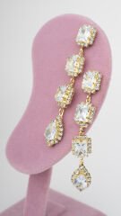 Sallantılı Zircon Taşlı Küpe