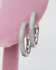 Zircon Taşlı Halka Küpe