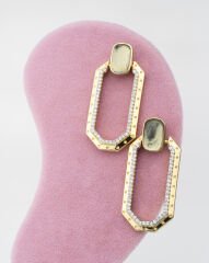 Yeşil Taş Detay Küpe