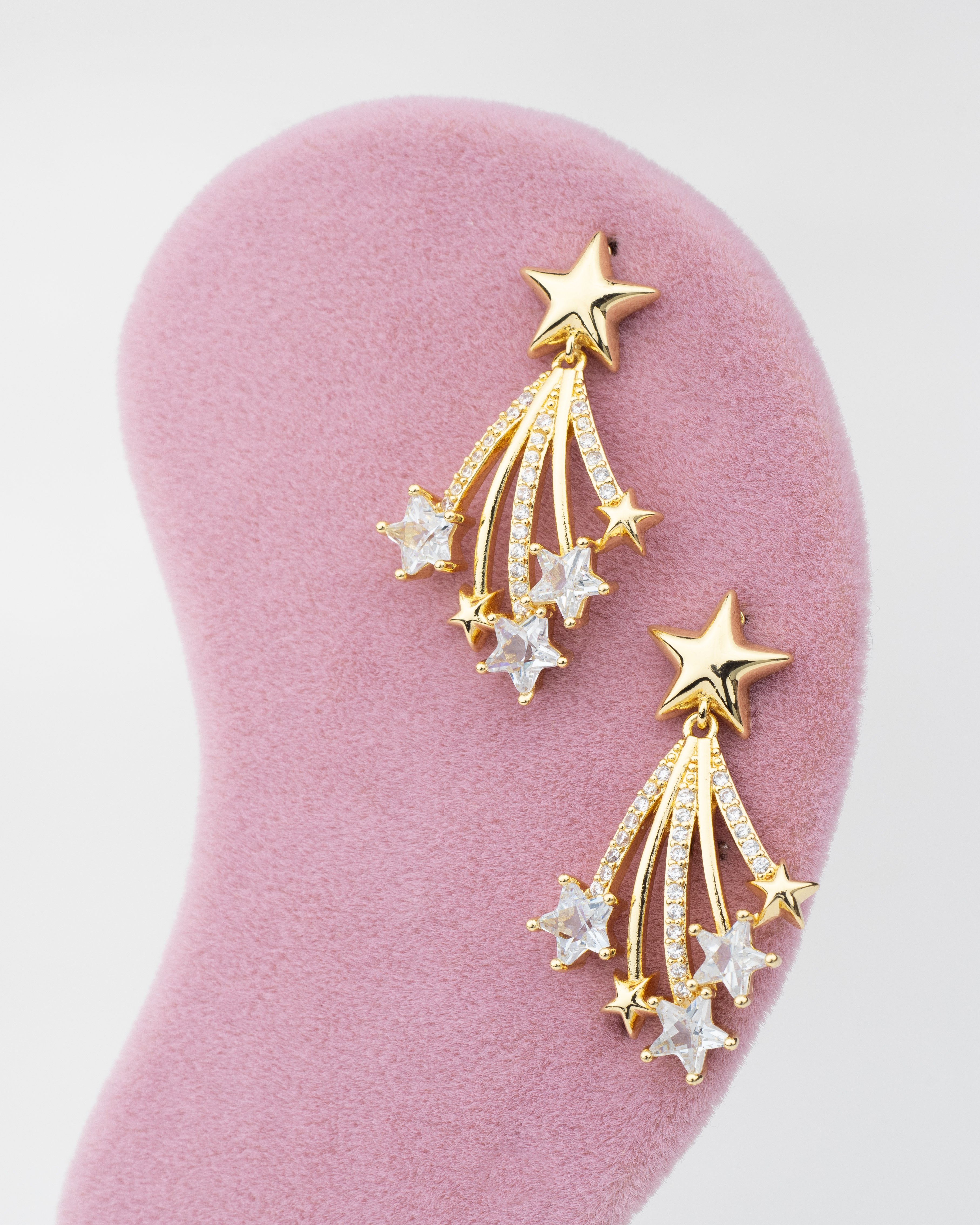 Kuyruklu Yıldız Taşlı Küpe