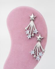 Kuyruklu Yıldız Taşlı Küpe