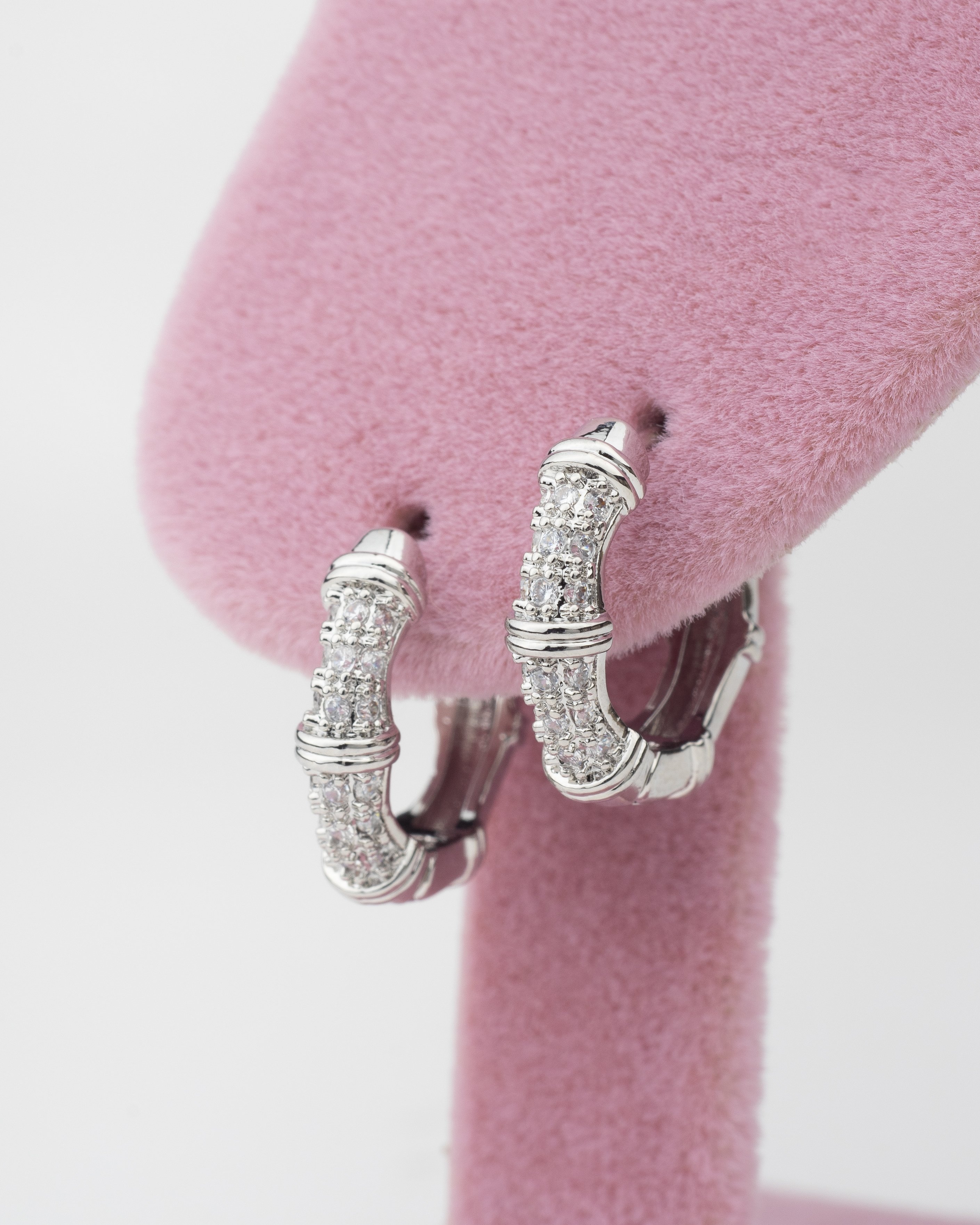 Almerdo Zircon Taşlı Halka Küpe