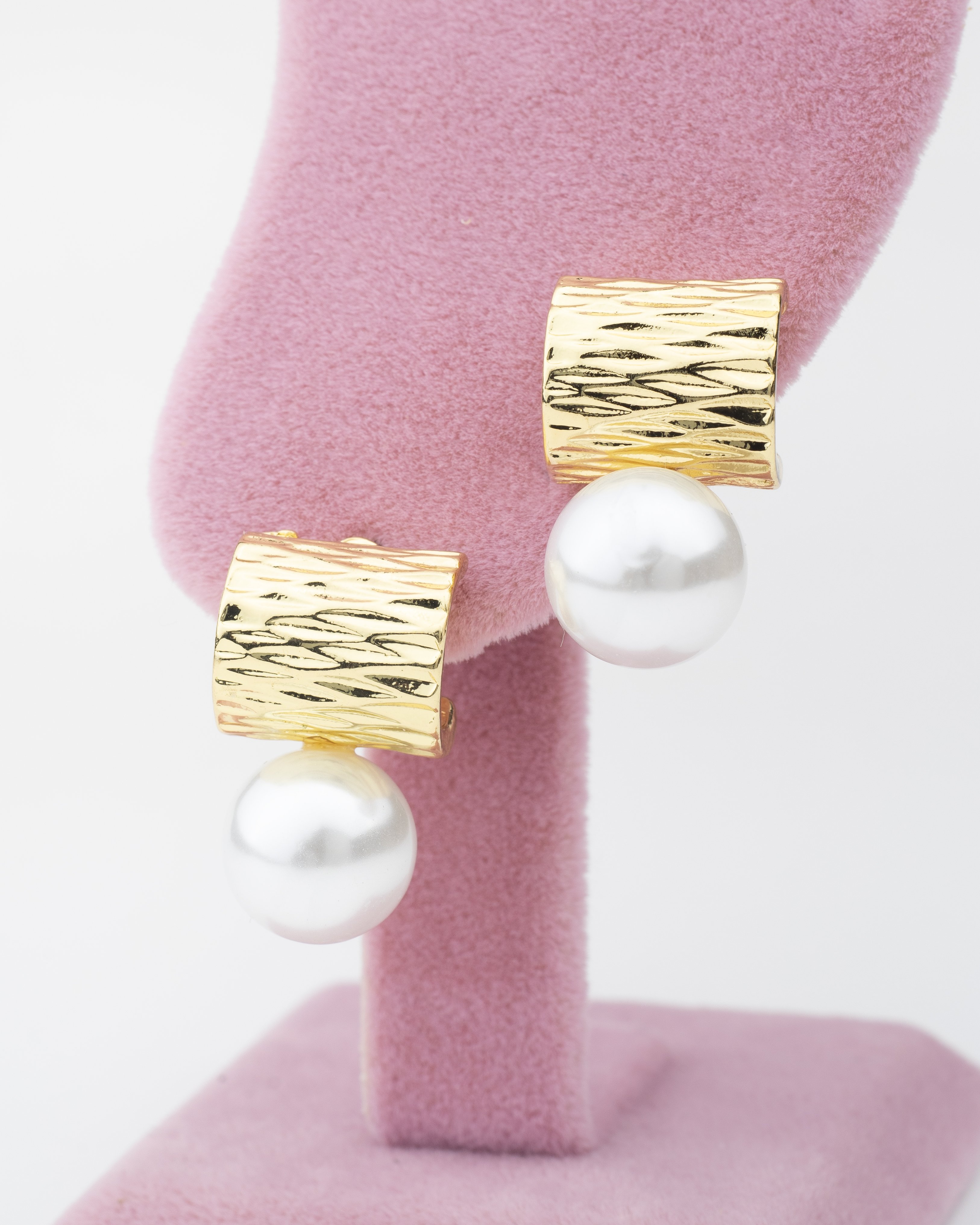 Plakalı İnci Küpe