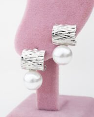 Plakalı İnci Küpe