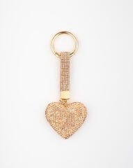 Gold Zircon Taşlı Kalpli Anahtarlık