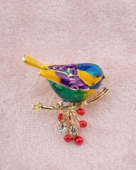 Kuş Figürlü Broş