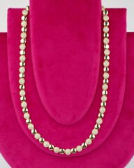 14K VİP Çift Dokulu Yeşil Altın Renk Top Kolye