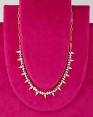 14K VİP Piramit Taşlı Kolye