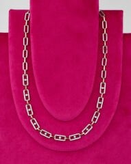 VİP Koleksiyon Oval Plaka Zincir Taş Detaylı Kolye