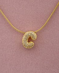 Minimal C Harfi Kolye