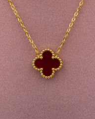 Bordo Yonca Marka Model Kolye