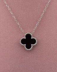 Siyah Yonca Marka Model Kolye