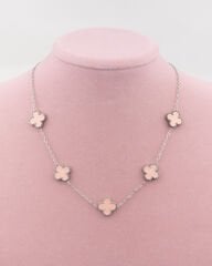 Pembe Çoklu Yonca Kolye