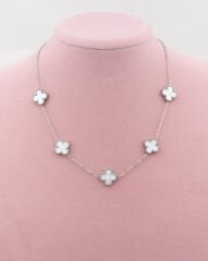 Silver Beyaz Taşlı Kolye