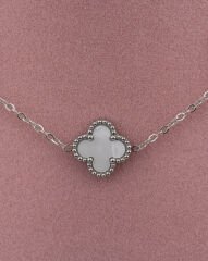 Silver Beyaz Taşlı Kolye