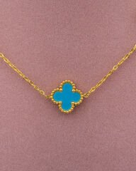 Mavi Çoklu Yonca Kolye