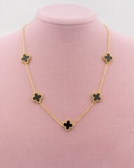 Siyah Yonca Çoklu Kolye