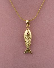 Berket Zircon Taşlı Balık Kolye