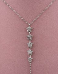 Zirkon Taşlı Yıldız Yolu Y Kolye