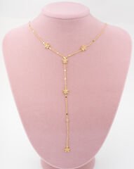 Çiçek Detaylı Y Kolye