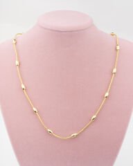 Ovel Desen Dizlim Kolye