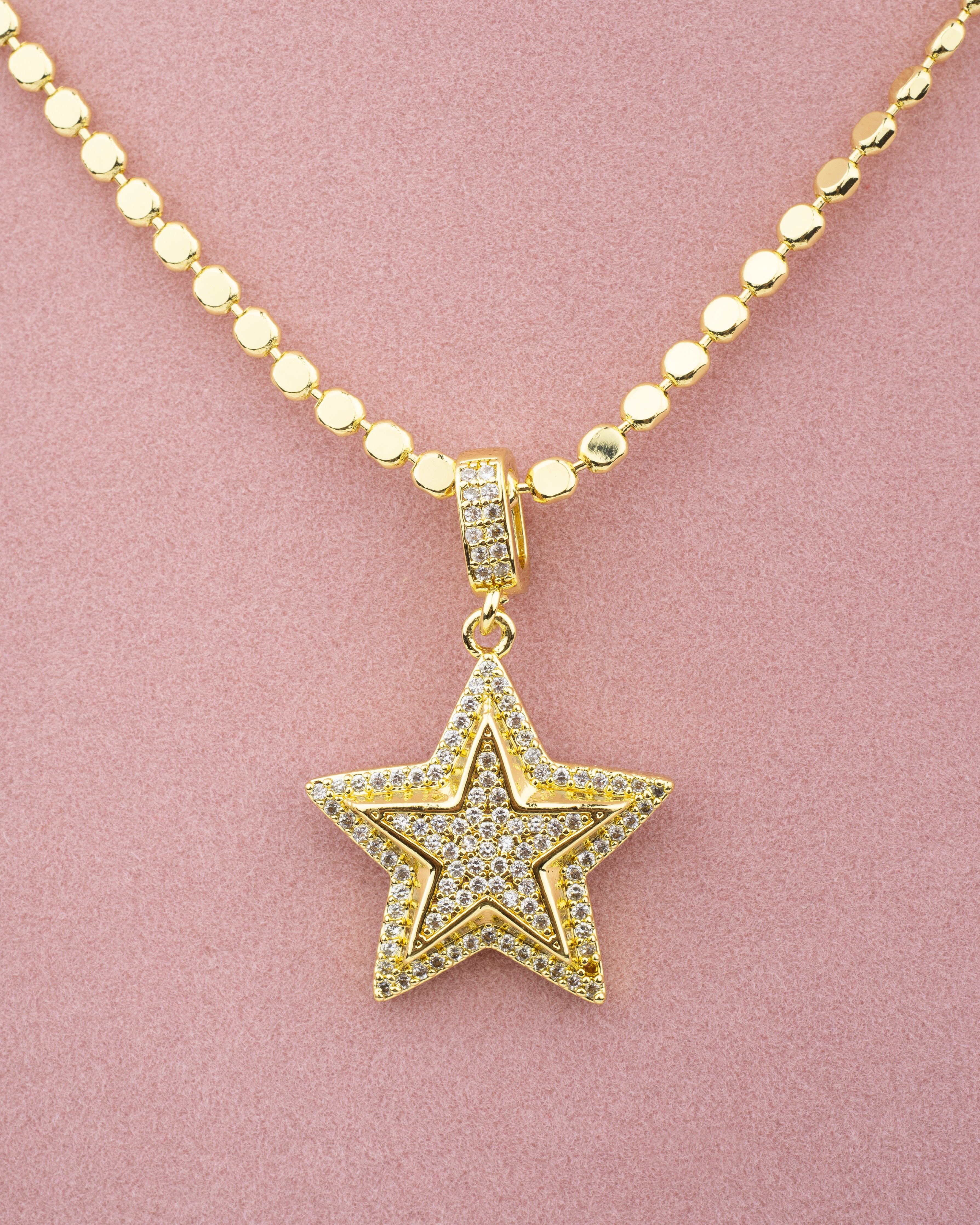 Taşlı Yıldız Modeli Kolye