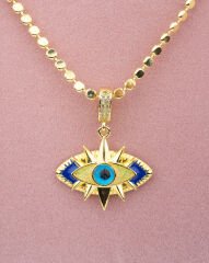 Ezme Pul Göz kolye