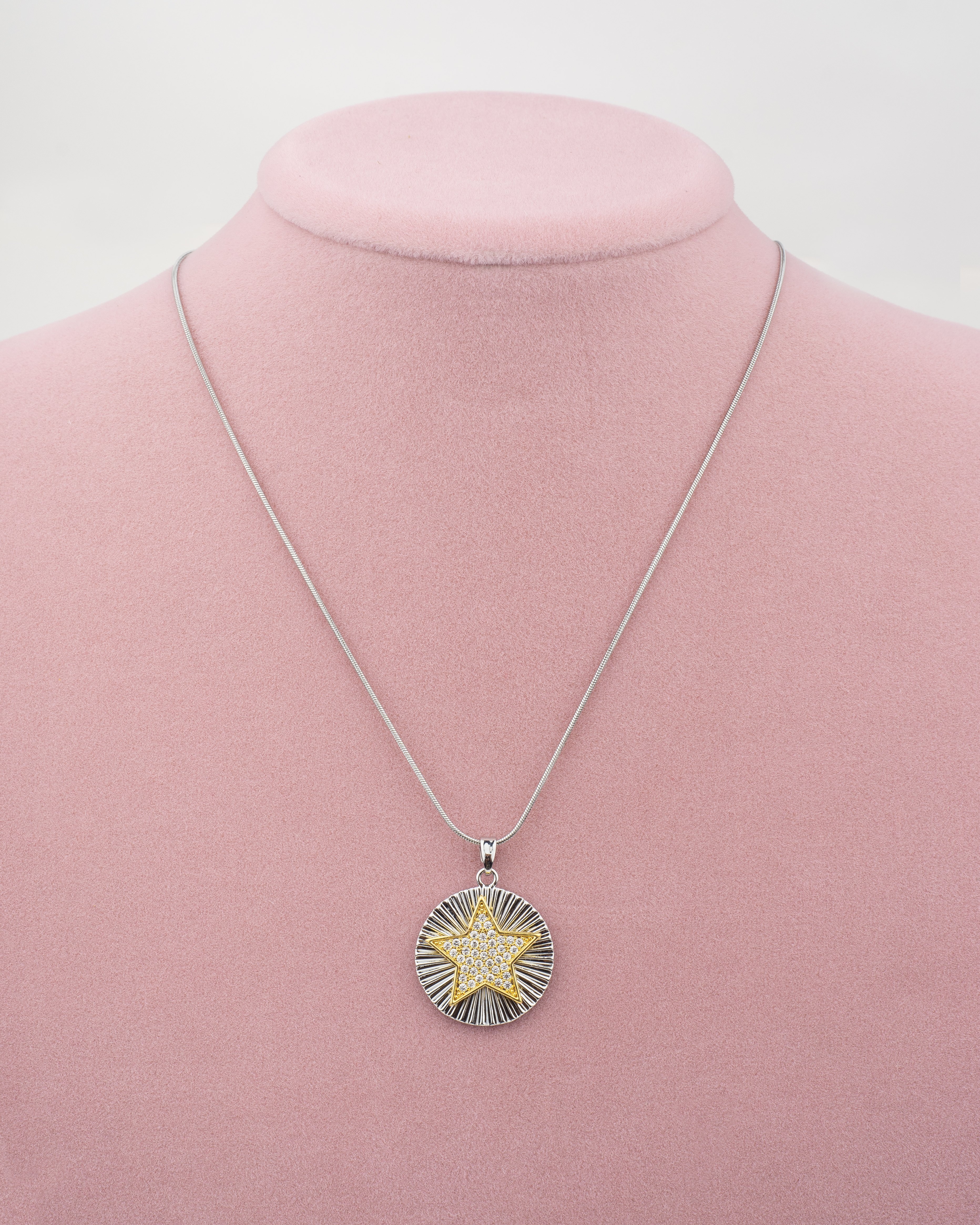 Yıldız Plaka Kolye