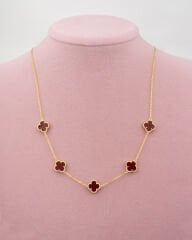 Beşli Gold Yonca Kolye