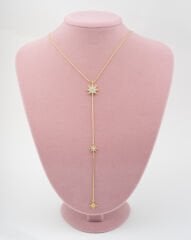 Taşlı Yıldızlı Y Kolye