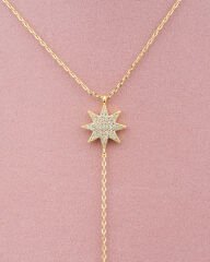 Taşlı Yıldızlı Y Kolye