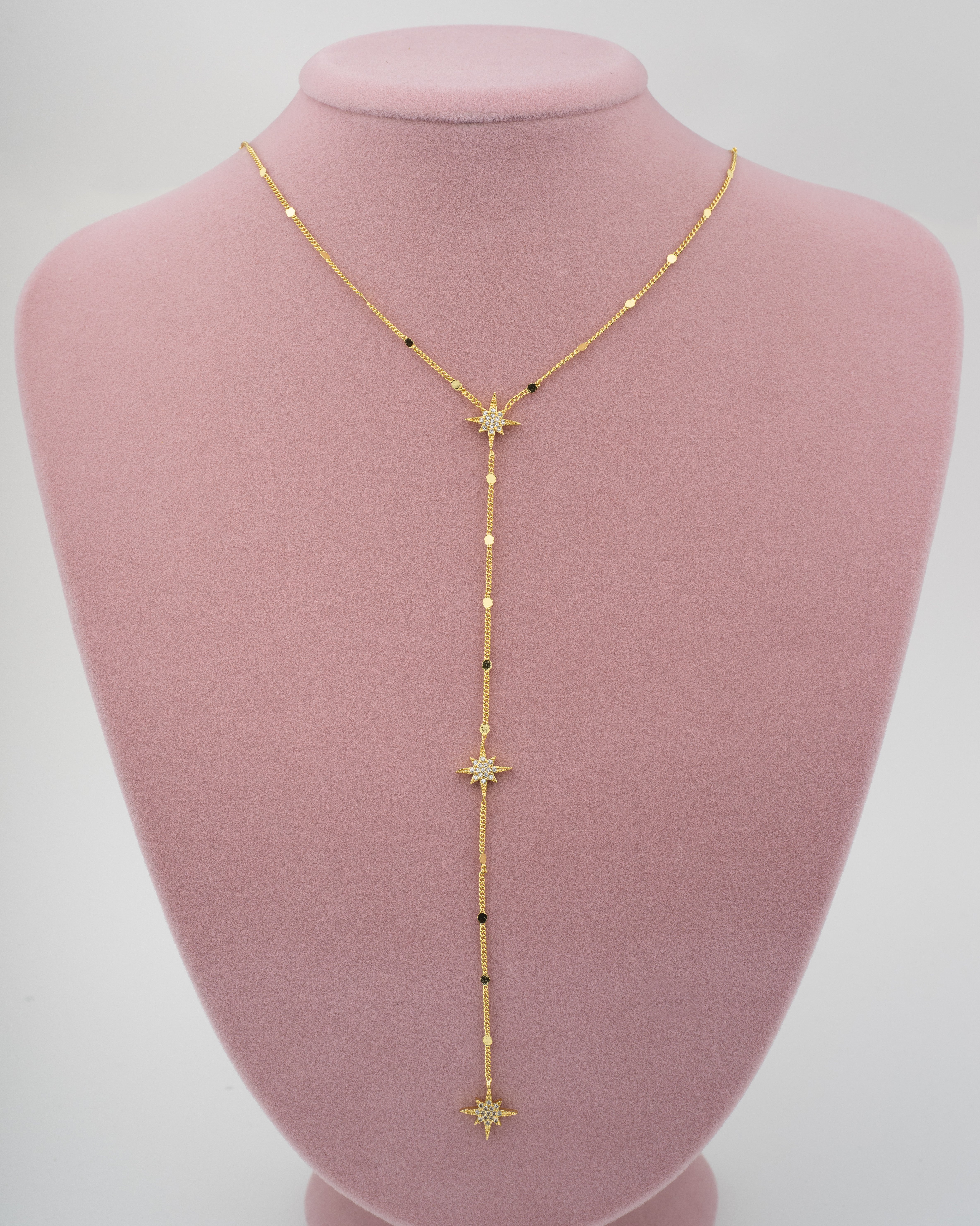 Kutup Yıldızı Parlak Plaka Y Kolye