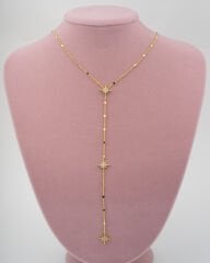 Kutup Yıldızı Parlak Plaka Y Kolye