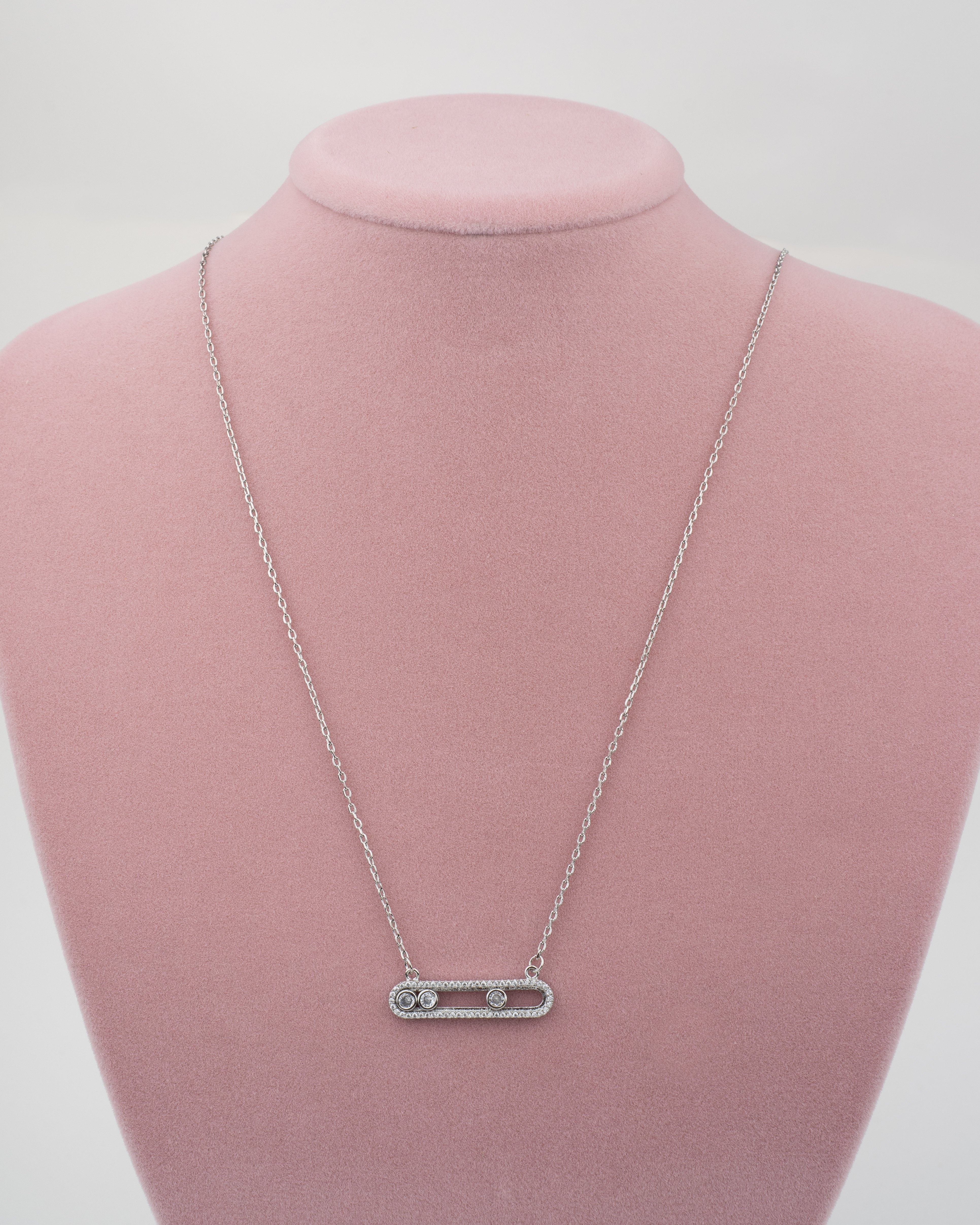 Silver Ms Marka Model Kolye