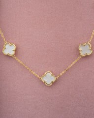 Beşli Krem Yonca Gold Plaka