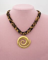 Leopar Gold Uçlu Kolye