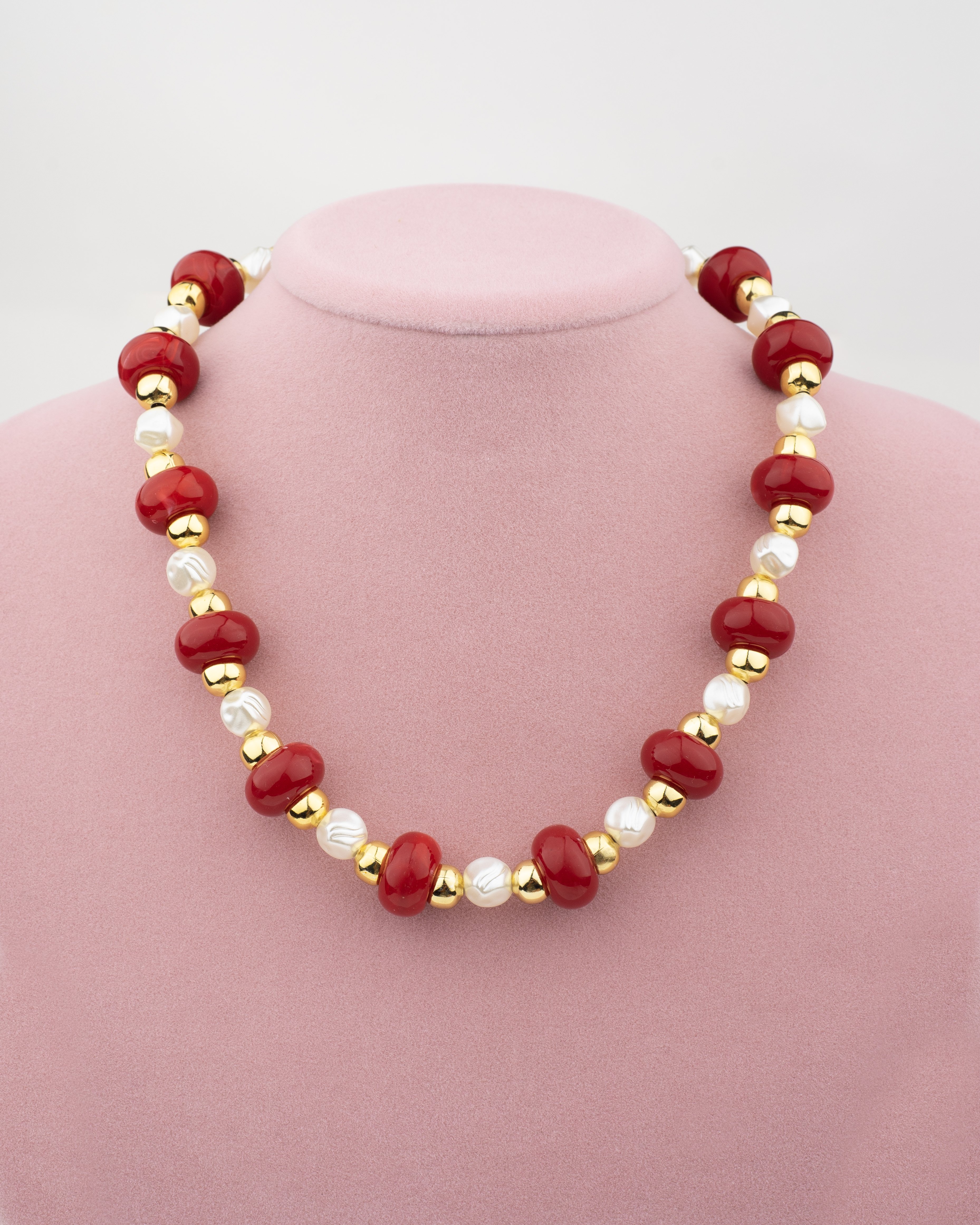 Kırmızı Kemik Kolye