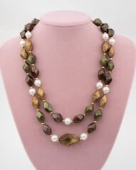 Çoklu  Taş Yeşil Kolye