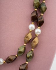 Çoklu  Taş Yeşil Kolye