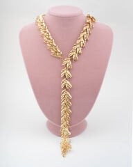 ZRA Model Yapraklı Y Kolye