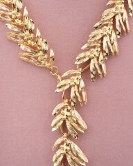 ZRA Model Yapraklı Y Kolye