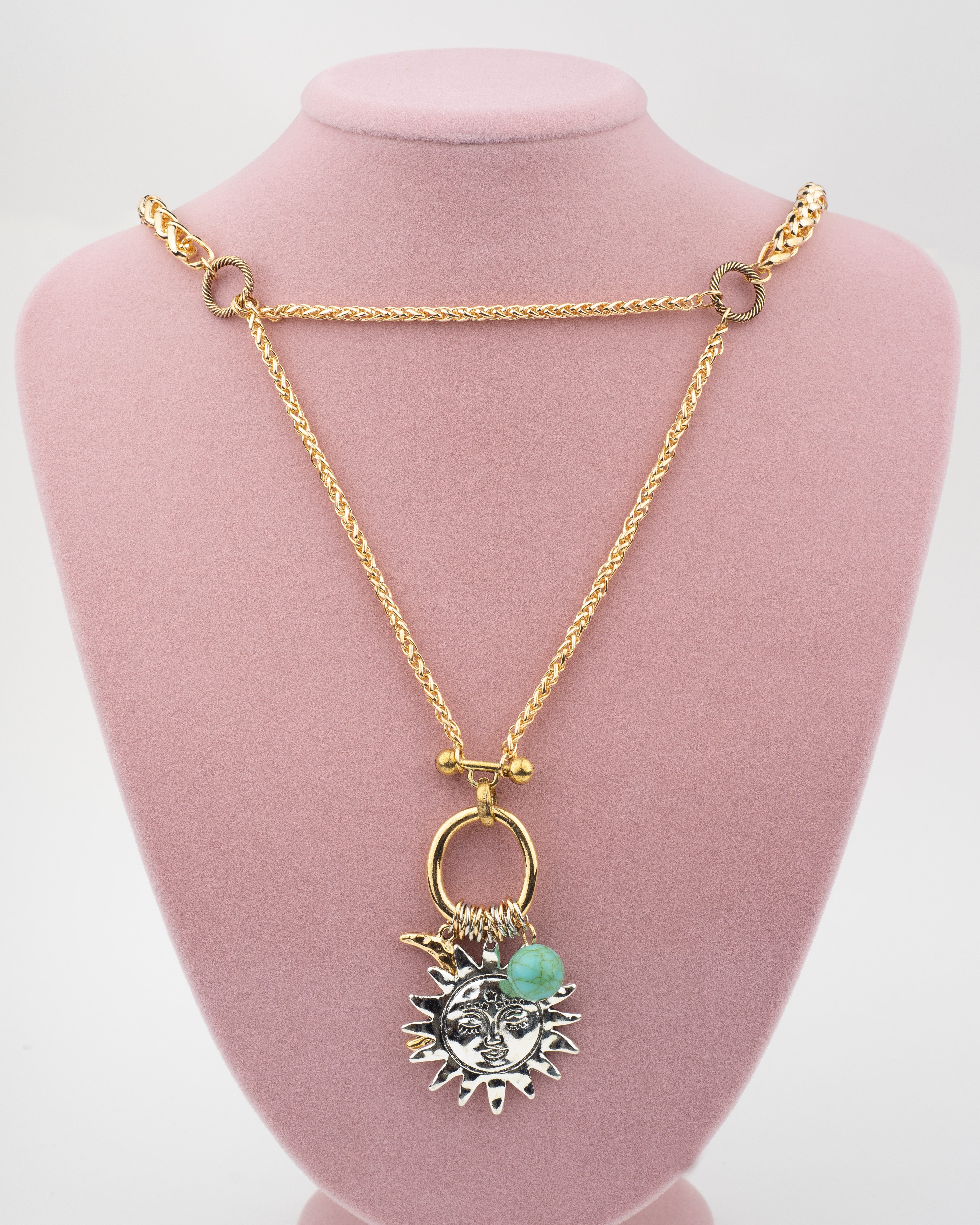 Stravis Güneş ve Ay Charm Kolye