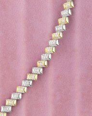 Çift Renk Zircon Taş Detaylı Bileklik