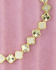 Vip Gold Yonca Model Bileklik