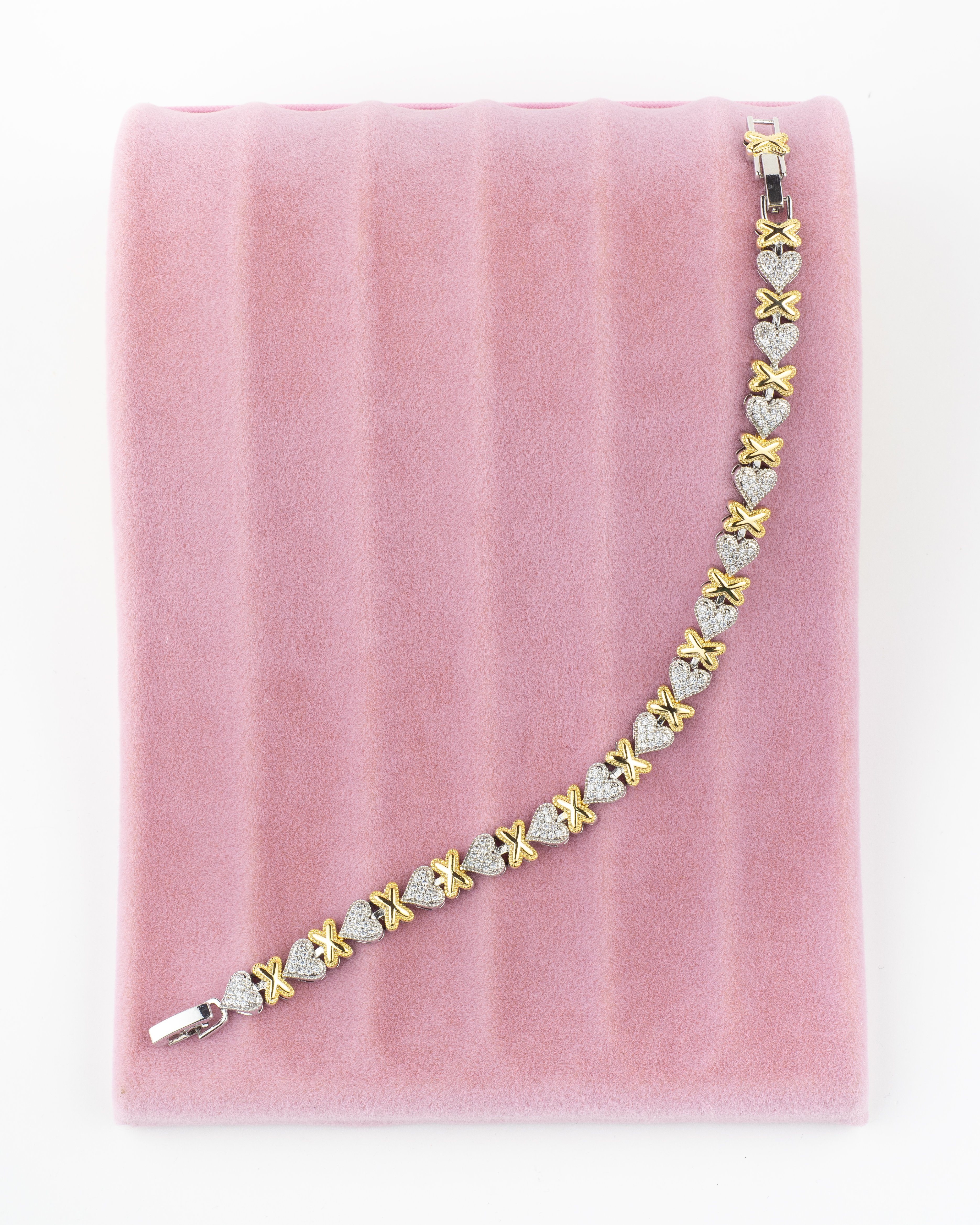 Vip Gold X Silver Kalp Bileklik