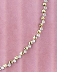 Vip Zikzak Taşlı Kalp Bileklik