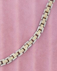 Çift Renkli Taş İşlemeli Bileklik