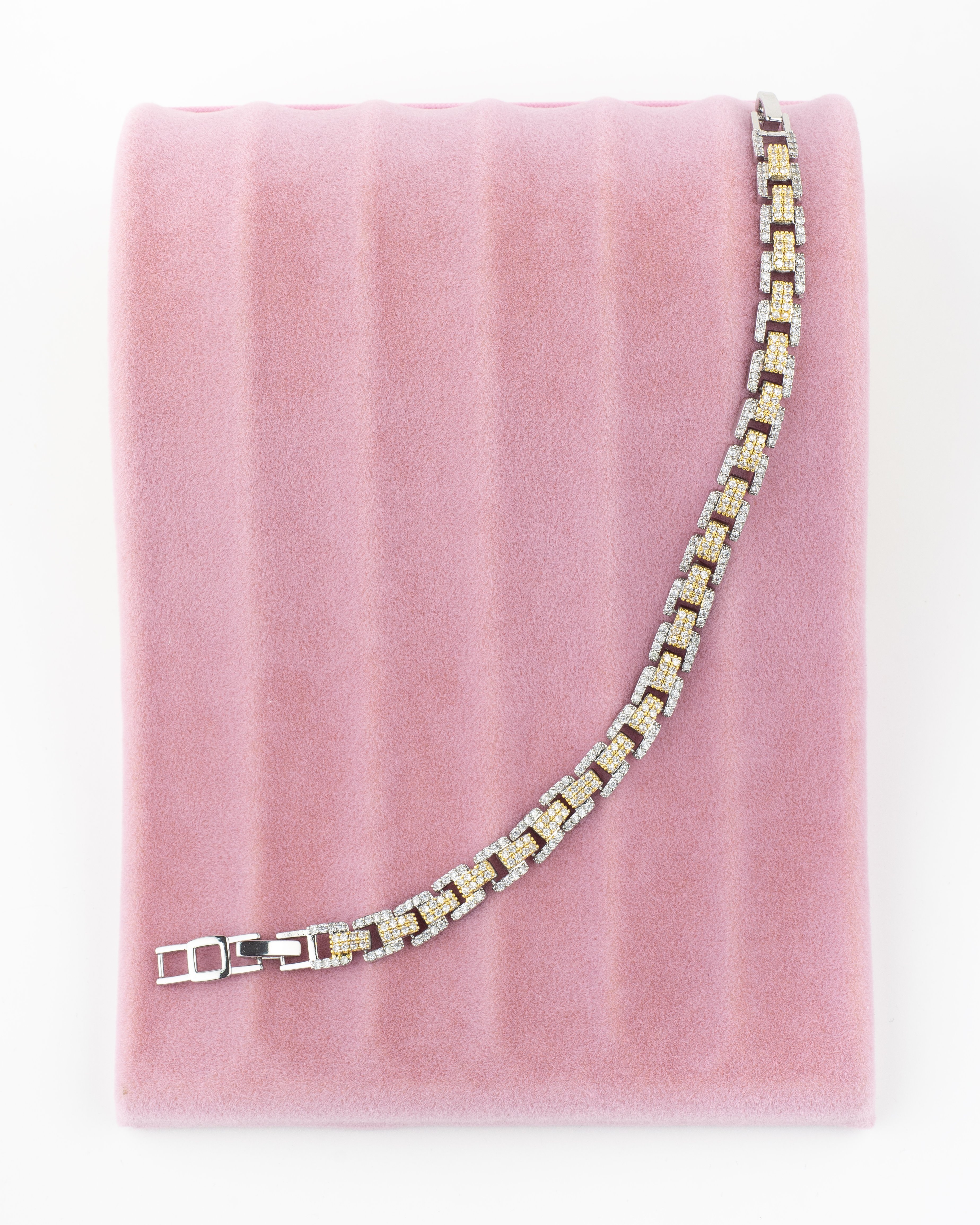 Çift Renkli Taş İşlemeli Bileklik