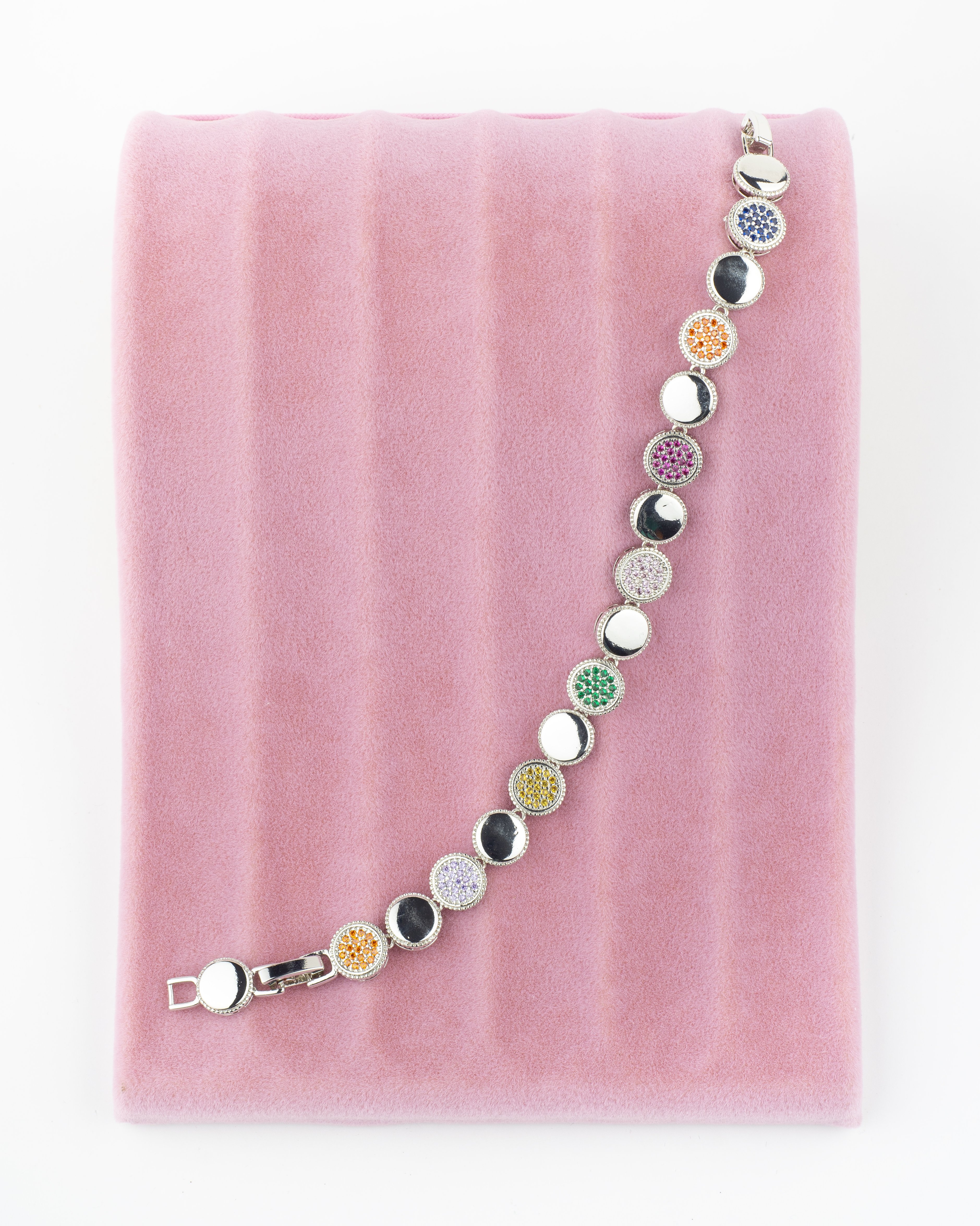 Yuvarlık Taşlı Silver Bileklik